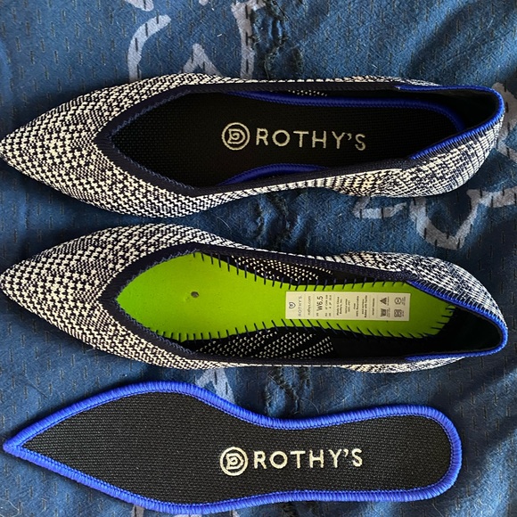 {Rothy’s} NIB Indigo Houndstooth Points size 6.5 - Picture 6 of 8